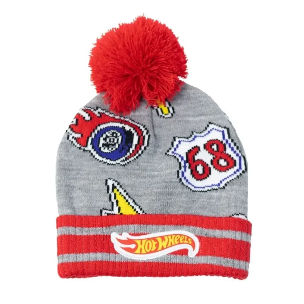 Hot Wheels Boys Beanie Hat & Glove Set